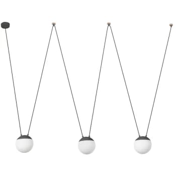 Faro Mine - 3 Light Grey Suspension Pendant, E27