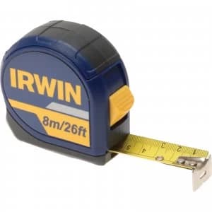 Irwin Pocket Tape Measure Imperial & Metric 26ft / 8m 25mm