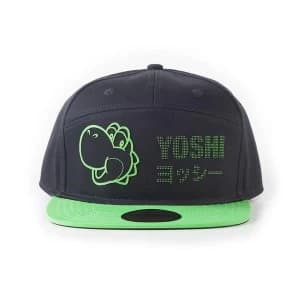 Nintendo - Yoshi Dots Unisex Snapback Baseball Cap - Black/Green