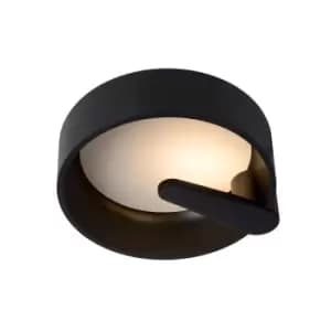 Miami Modern Flush Ceiling Light - Ø30cm - LED Dim. - 1x12W 3000K - Black