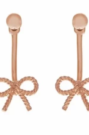 Ladies Olivia Burton Rose Gold Plated Sterling Silver Vintage Bow Jacket Earrings OBJ16VBE05