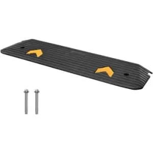 VEVOR Upgraded Rubber Threshold Ramp, 1" Rise Wheelchair Ramp Doorway, Natural Curb Ramp Rated 33069 lbs Load Capacity, Non-Slip Textured Surface