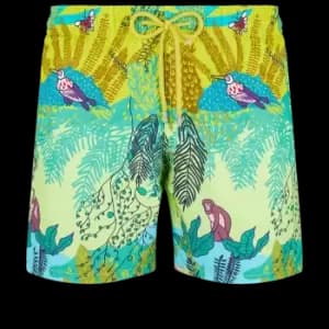 Men Swim Shorts Jungle Rousseau - Moorea - Green - Size M - Vilebrequin