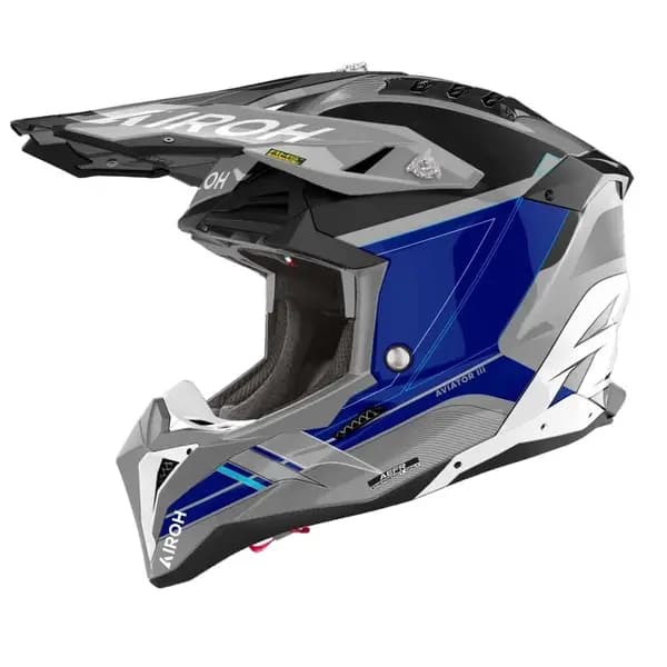 Airoh Aviator 3 Saber Blue Offroad Helmet Size L