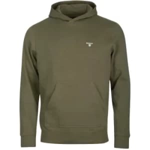 Barbour Mens Essentials Pop Over Hoodie Dk Olive Medium