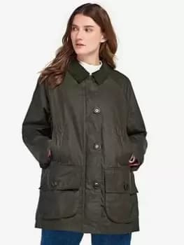 Barbour Salt Wax Jacket - Pink, Size 10, Women