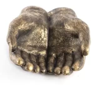 Giving Hands Wall Ornament M&W - Gold