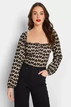 Tall Heart Print Top