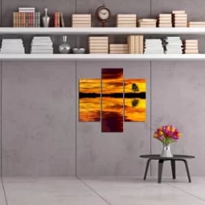 3MDF-004 Multicolor Decorative MDF Painting (3 Pieces)