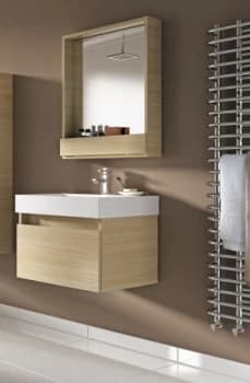 Wickes Mondavio Aragon Oak Wall Hung Vanity Unit with Basin - 600mm