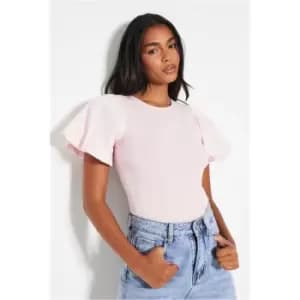 I Saw It First Pink Cotton Poplin Puff Sleeve Cut Out Maxi Dress - Pink