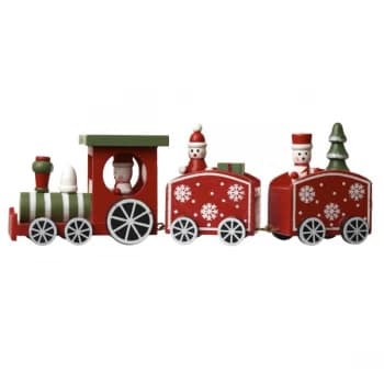 Red And Green Wooden Train Decoration