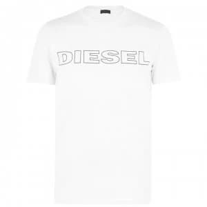 Diesel Tee - Wht/Blk E0010