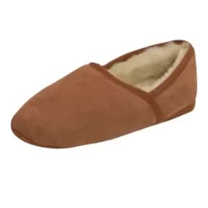 Eastern Counties Leather Mens Full Sheepskin Turn Slippers (8 UK) (Chestnut)