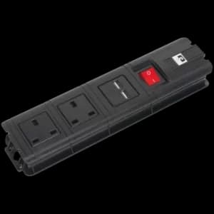 Sealey 2 Socket Extension Lead 2 USB Sockets 3m