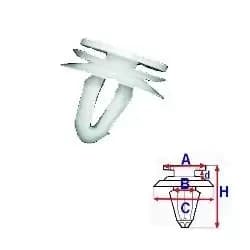 ROMIX Clip C10156 VW,SEAT,Lupo (6X1, 6E1),Amarok Pickup (2HA, 2HB, S1B, S6B, S7A, S7B),Amarok Pritsche / Fahrgestell (S1B, S6B, S7B),AROSA (6H)