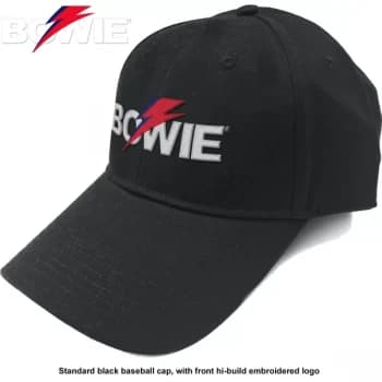 David Bowie - Aladdin Sane Bolt Logo Mens Baseball Cap - Black