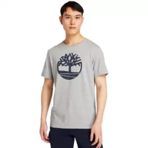 Timberland Kennebec River Tree Logo T-Shirt For Men In Grey, Size M