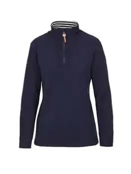 Trespass Big Heart Quarter Zip Fleece - Navy, Size S, Women