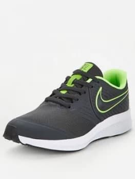 Nike Star Runner 2 Junior Trainers - Black/Green, Black/Green, Size 5.5