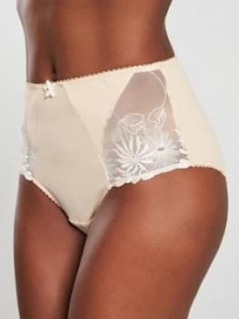 Pour Moi St Tropez High Waist Deep Brief - Oyster, Size 10, Women