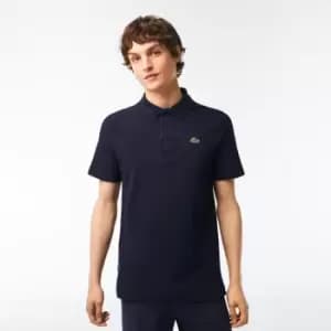Mens Lacoste SPORT Organic Cotton Pique Golf Polo Size 3 - S Navy Blue