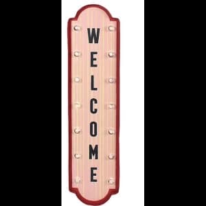 Welcome Light Up Sign (Pack Of 2)