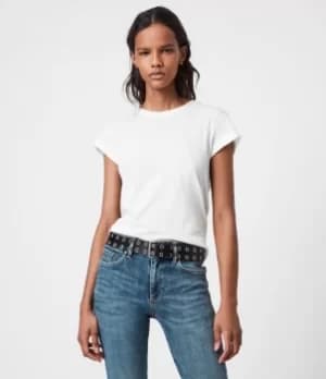 AllSaints Womens Anna T-Shirt, Chalk White, Size: 12
