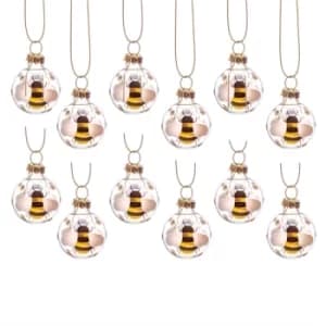 Mini Bee Baubles (Set of 12)