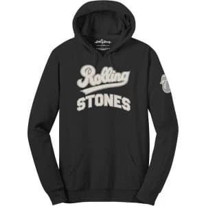 The Rolling Stones - Team Logo & Tongue Mens Large Pullover Hoodie - Black