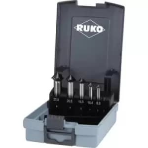 RUKO DIN 335 C 90 ° ULTIMATECUT 102791EPRO Countersink set 5 Piece 6.3 mm, 10.4 mm, 16.5 mm, 20.5 mm, 25mm HSS