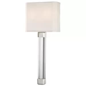Larissa 2 Light Wall Sconce Polished Nickel, Silk