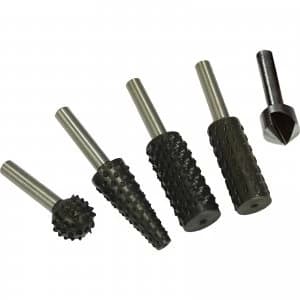 Faithfull 5 Piece Rotary Rasp and Countersink Set