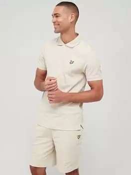 Lyle & Scott Plain Polo Shirt - Beige, Beige Size M Men