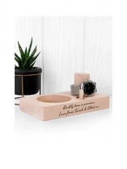Personalised Oak Wood Watch Stand