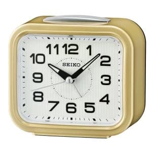 Seiko QHK050G Bell Alarm Clock with Snooze - Metallic Gold