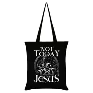 Grindstore Not Today Jesus Tote Bag (One Size) (Black)