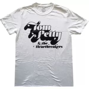 Tom Petty & The Heartbreakers - Logo Unisex XX-Large T-Shirt - White