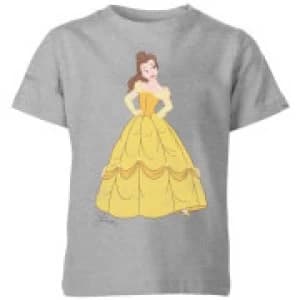 Disney Princess Belle Classic Kids T-Shirt - Grey - 11-12 Years