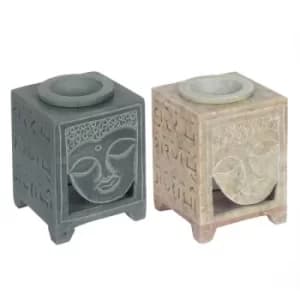 17CM Buddha Soap Stone Oil Burner