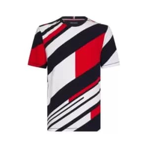 Tommy Sport AOP Short Sleeve T Shirt - Multi