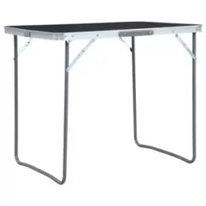 Vidaxl Foldable Camping Table With Metal Frame 80x60cm Grey