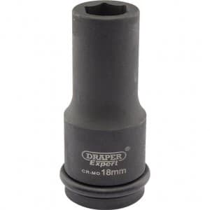 Draper Expert 3/4" Drive Deep Hexagon Impact Socket Metric 3/4" 18mm