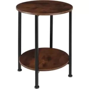 Tectake - Bedside table Ballina - lamp table, side table, bed side cabinet - industrial dark - industrial dark