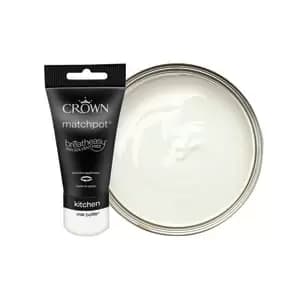 Crown Easyclean Matt Emulsion Kitchen Paint - Milk Bottle Tester Pot - 40ml