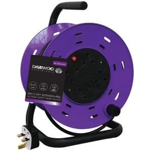 Daewoo 4 Gang 25m Cable Reel