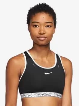Nike Swoosh Run Bra - Black, Size L, Women