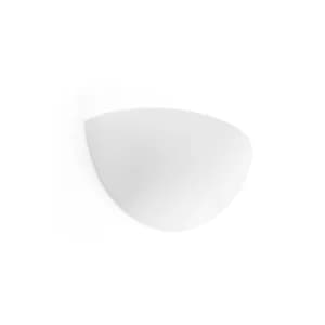 Snow 1 Light Indoor Wall Light White Plaster, E14