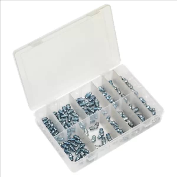 Genuine SEALEY AB008GN Grease Nipple Assortment 115pc - Metric