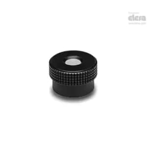 ELESA Knurled control knob-MBR.30 B-5+C-C9 Black